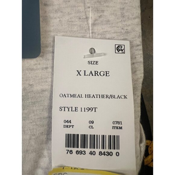 Hanes Mens Premium 2-Piece Sleep Set - XL - Oatmeal Heather/Black - 60% Cotton 4 - Picture 4 of 5